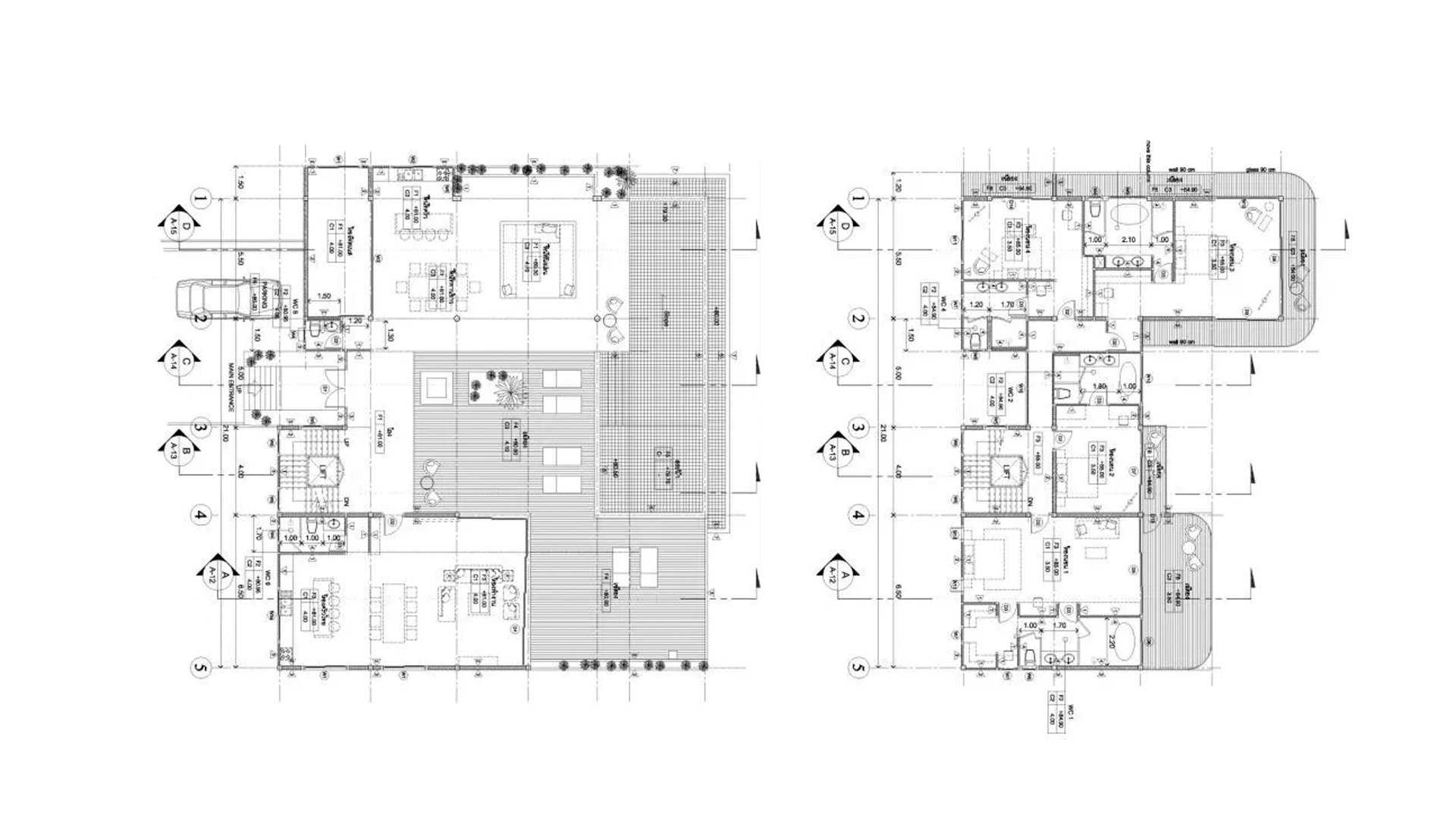 Villa floor plan, 4 bedrooms in Grand Blue Villas No. 11006