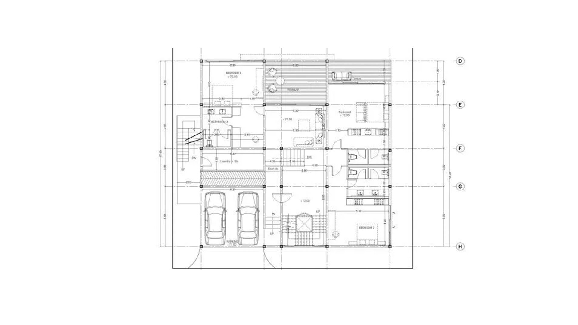 Villa floor plan, 4 bedrooms in Grand Blue Villas No. 11007